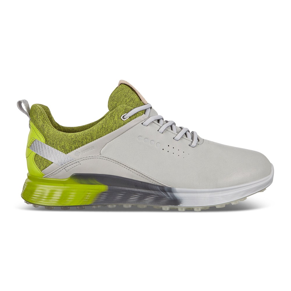 Zapatos De Golf Hombre - ECCO S-Three Spikeless - Blancos/Verdes - OMK683592